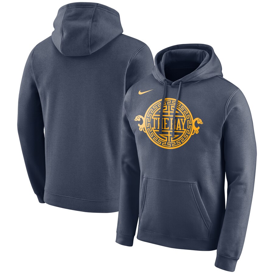 NBA Golden State Warriors Nike City Edition Logo Essential Pullover Hoodie Navy->denver nuggets->NBA Jersey